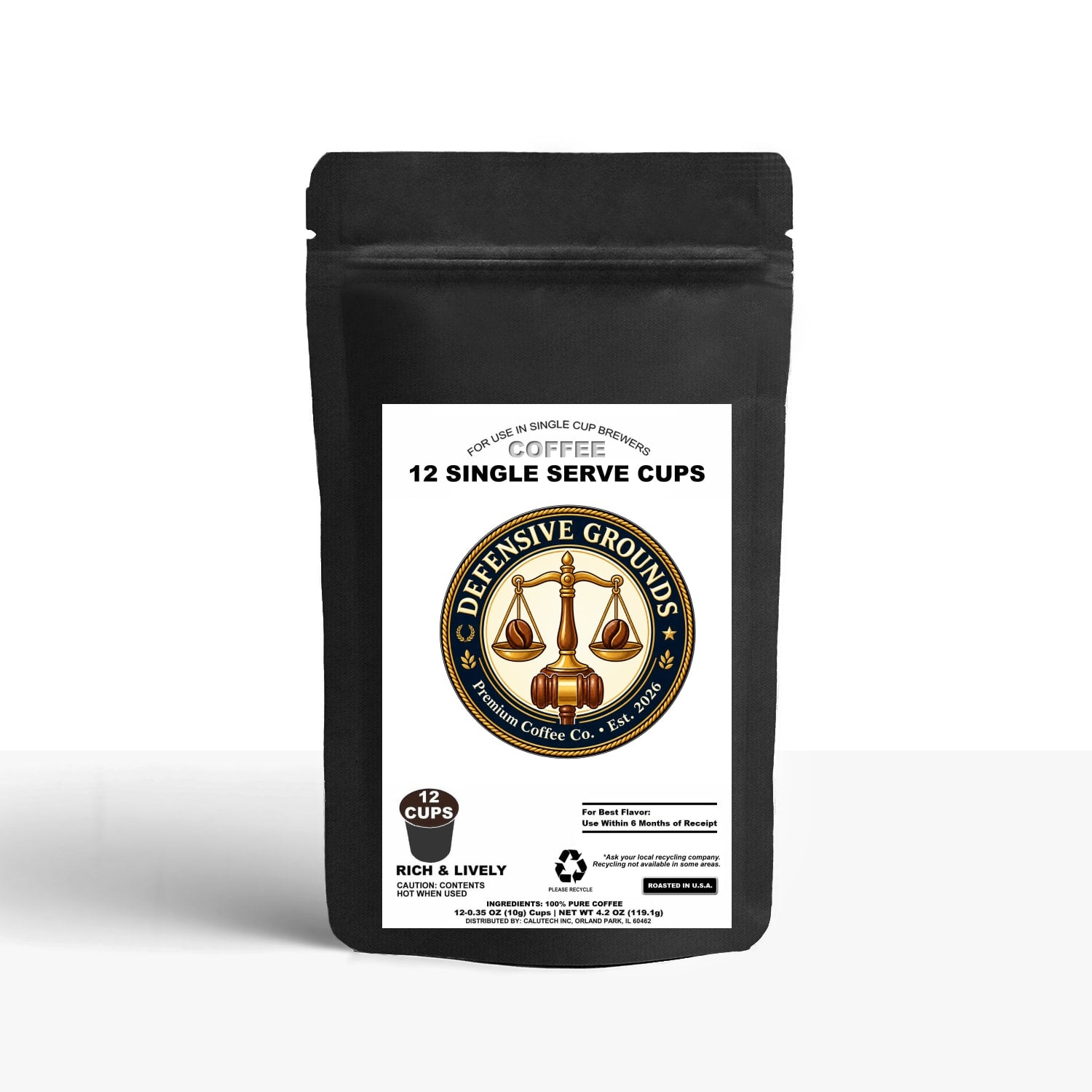 12 Pack Single Serve Coffee Capsules